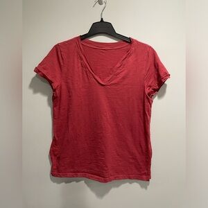 {SHEIN} 100% cotton t shirt red bean paste color woman's size large